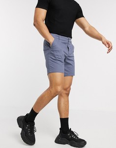 Синие облегающие шорты чиносы ASOS DESIGN-Синий