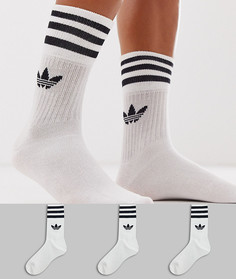 3 пары носков белого и черного цвета adidas Originals-Белый