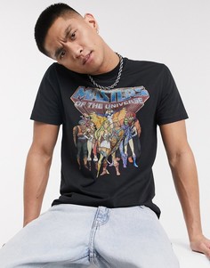 Футболка с принтом "Masters Of The Universe" ASOS DESIGN-Черный