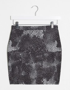 Трикотажная мини-юбка ASOS DESIGN-Мульти