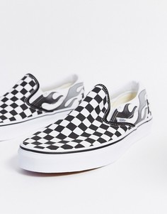 Кеды-слипоны в разноцветную клетку Vans UA Classic-Мульти