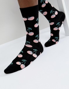 Носки с принтом Happy Socks-Черный