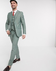 Зеленый приталенный пиджак ASOS DESIGN wedding