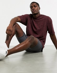 Бордовая oversized-футболка из органического хлопка Threadbare-Красный