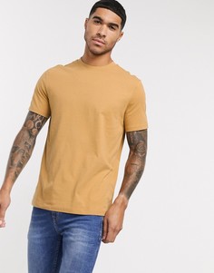 Светло-коричневая футболка с круглым вырезом из органического хлопка ASOS DESIGN-Светло-коричневый