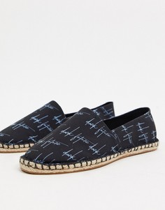 Черные эспадрильи с логотипом ASOS DESIGN-Черный