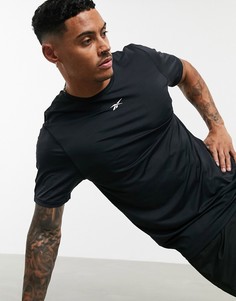 Черная футболка с логотипом по центру груди Reebok Training-Черный