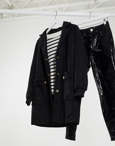 Черное пальто с карманами Vero Moda-Черный