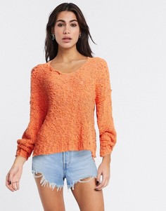 Оранжевый джемпер с круглым вырезом Free People
