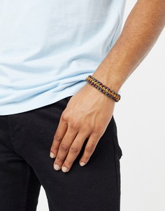 Оранжевый веревочный браслет с застежкой ASOS DESIGN-Мульти