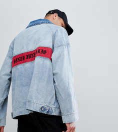 Джинсовая куртка с логотипом на спине Sixth June эксклюзивно для ASOS-Черный