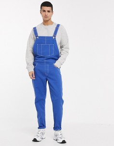 Синий джинсовый комбинезон с контрастными строчками ASOS DESIGN