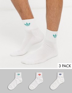 Комплект из 3 пар белых носков adidas Originals-Белый