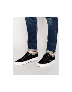 Холщовые кеды с контрастной окантовкой Fred Perry Kendrick-Черный