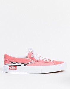 Кроссовки-слипоны в шахматную клетку Vans-Розовый