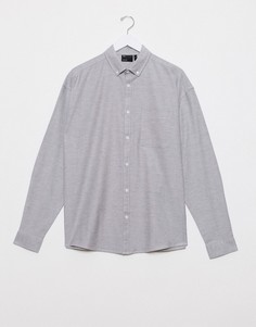 Серая повседневная оксфордская oversized-рубашка в стиле 90-х ASOS DESIGN-Серый