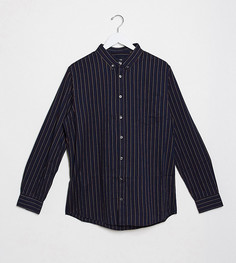 Темно-синяя рубашка в полоску Burton Menswear Big & Tall-Темно-синий