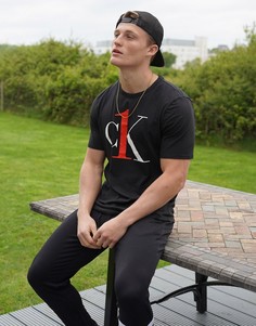 Черная футболка с круглым вырезом и логотипом Calvin Klein CK One-Черный