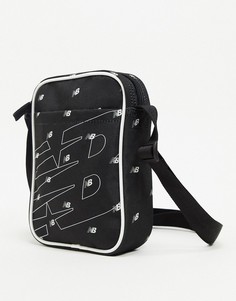 Черная классическая сумка через плечо с принтом New Balance-Черный