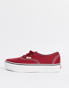 Красные кеды на платформе Vans UA Authentic-Красный