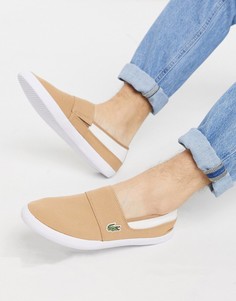 Бежевые кеды Lacoste-Бежевый