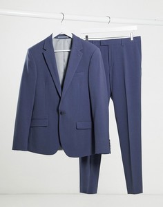 Синий приталенный пиджак River Island