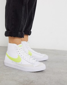 Бело-желтые кроссовки Nike Blazer 77-Белый