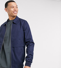 Темно-синяя куртка Харрингтон ASOS DESIGN Tall-Темно-синий