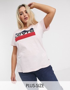 Розовая футболка с логотипом Levis Plus-Розовый Levis®