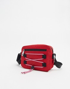 Красно-розовая сумка с веревочной отделкой House of Holland-Красный