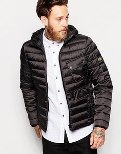 Стеганая куртка с капюшоном Barbour Ouston-Черный