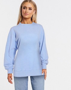 Голубой свободный свитшот ASOS DESIGN-Синий