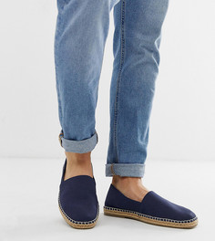 Темно-синие эспадрильи для широкой стопы ASOS DESIGN-Темно-синий