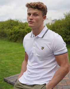 Футболка-поло с кантом Lyle & Scott-Белый