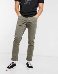 Зеленые узкие джинсы стретч ASOS DESIGN-Зеленый