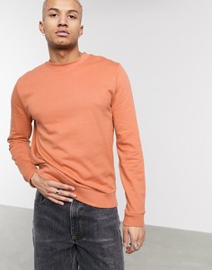 Оранжевый свитшот из органического хлопка ASOS DESIGN
