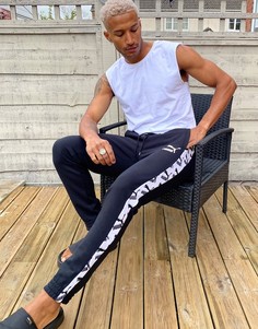 Черные джоггеры со сплошным логотипом Puma-Черный