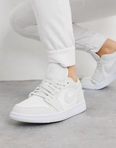 Светлые низкие кроссовки Nike Air Jordan 1-Зеленый