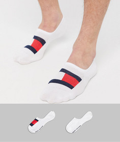 Набор из 2 пар белых невидимых носков с логотипом-флагом Tommy Hilfiger-Белый