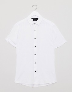 Белая обтягивающая рубашка ASOS DESIGN-Белый