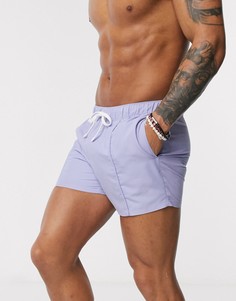 Фиолетовые короткие шорты для плавания ASOS DESIGN-Фиолетовый