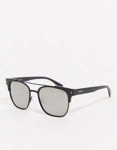 Черные квадратные солнцезащитные очки Polaroid-Черный
