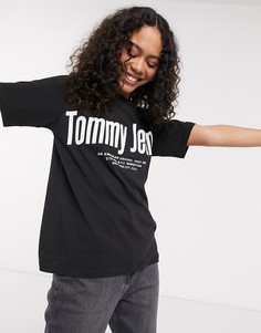 Черная футболка с логотипом Tommy Jeans-Черный