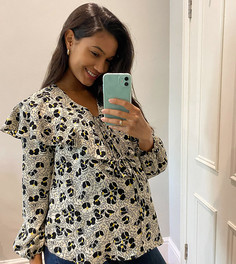 Блузка с монохромным принтом Topshop Maternity-Кремовый