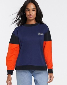 Разноцветный свитшот Wrangler-Темно-синий