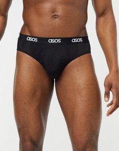Черные сетчатые трусы ASOS DESIGN-Черный