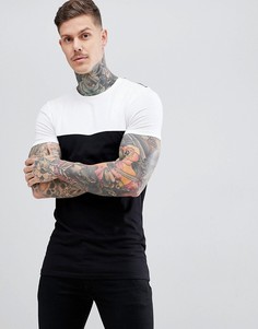 Удлиненная облегающая футболка ASOS DESIGN-Мульти