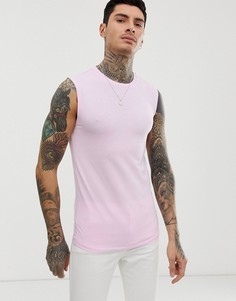 Розовая обтягивающая майка ASOS DESIGN-Розовый