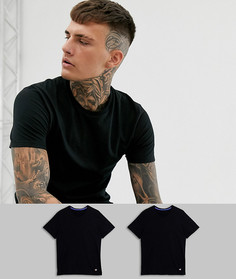 2 черные базовые футболки с круглым вырезом Champion-Черный