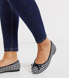 Балетки для широкой стопы с бантиками ASOS DESIGN-Мульти